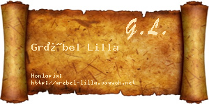 Grébel Lilla névjegykártya